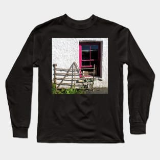 Irish Cottage Sash Window and Hazelwood Gate Long Sleeve T-Shirt